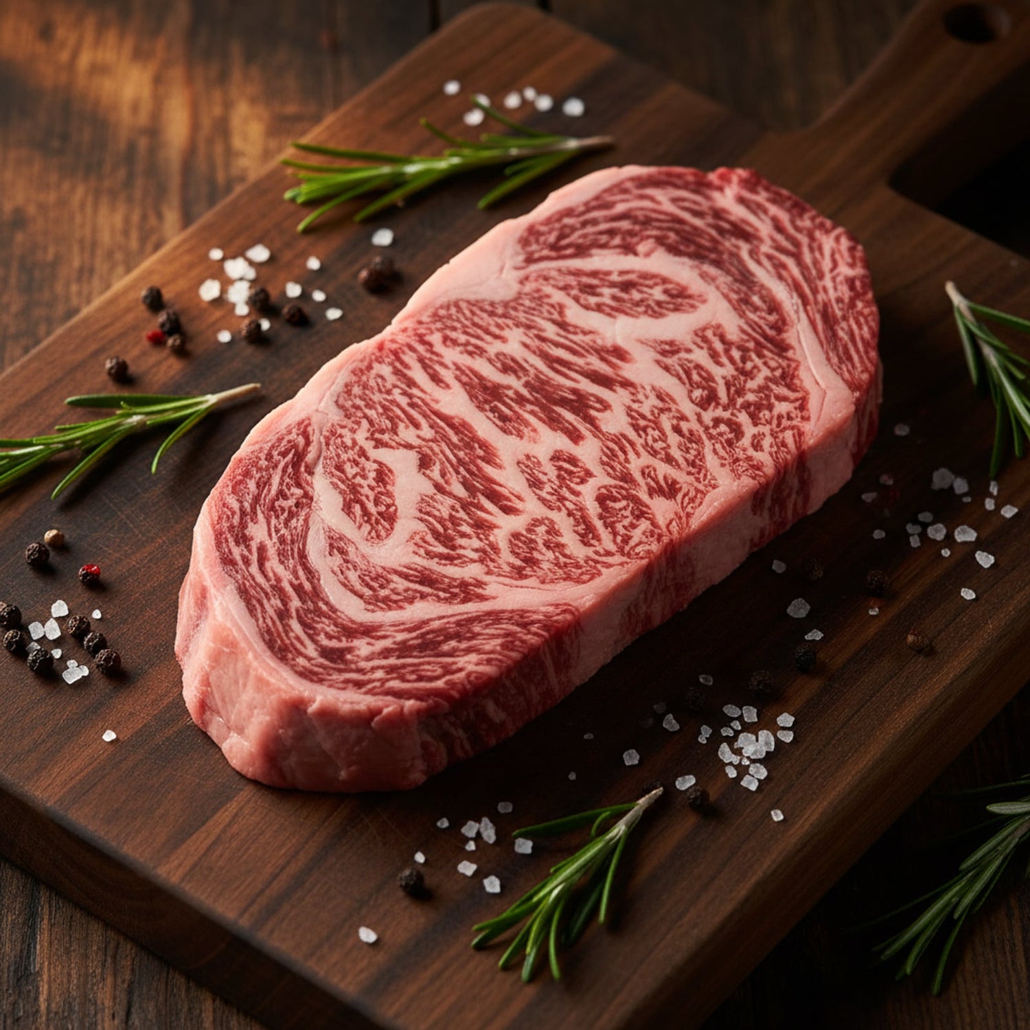 BMS Wagyu uitgelegd — marmering close-up — halalmeat.nl